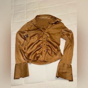 Abercrombie & Fitch Bronze Satin Blouse